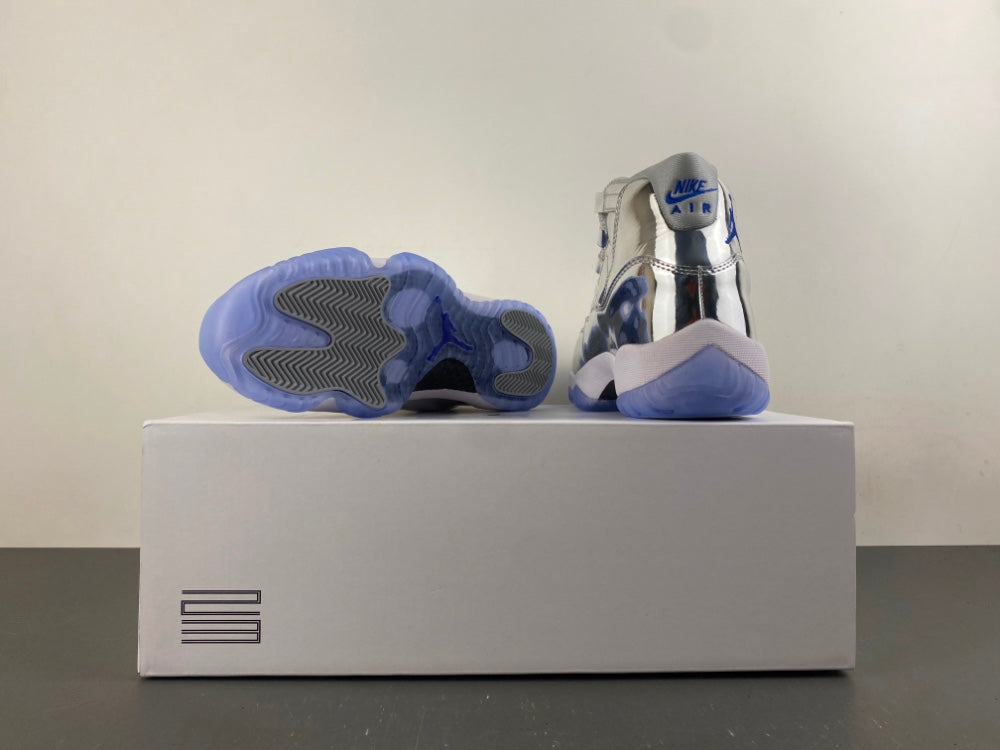 Air Jordan 11 Retro Custom High-Top - Metallic Silver Mirror