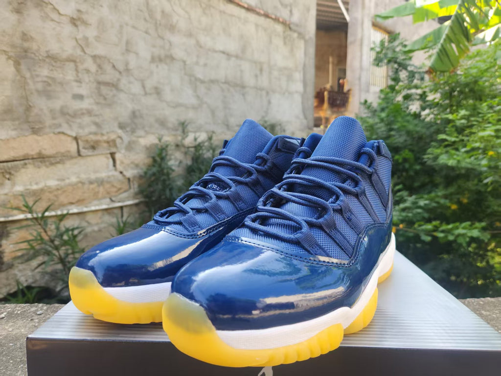 Air Jordan 11 Retro Navy Blue Yellow Custom