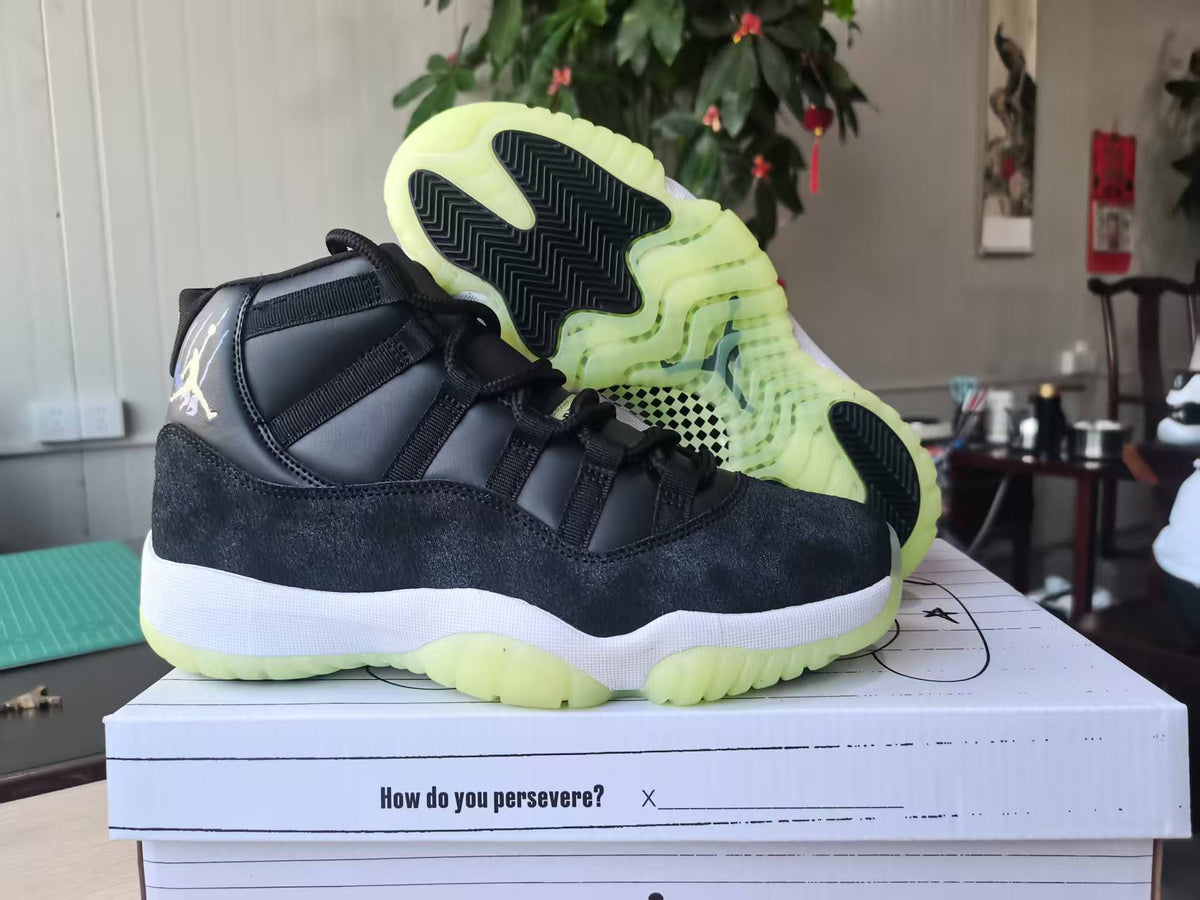 Air Jordan 11 Retro "Inner Beast" Black/Barely Volt (GS)