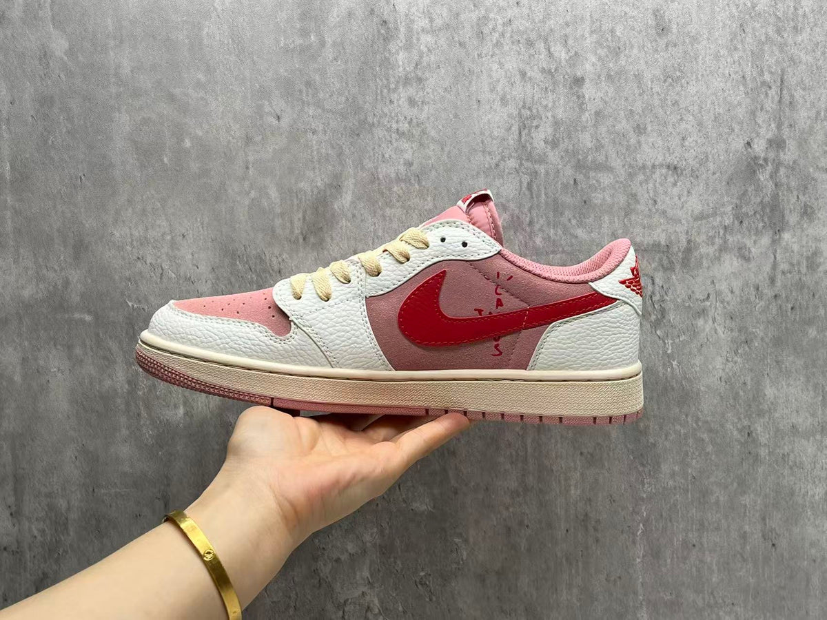 Air Jordan 1 Low OG x Travis Scott "Shy Pink/Red"