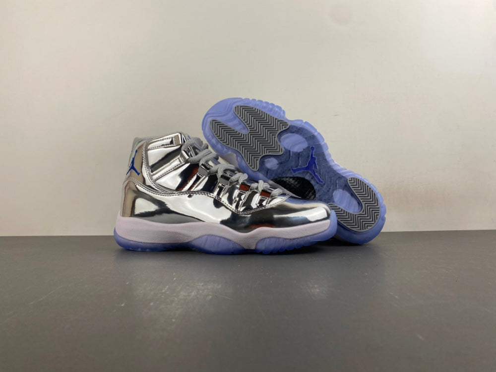 Air Jordan 11 Retro Custom High-Top - Metallic Silver Mirror