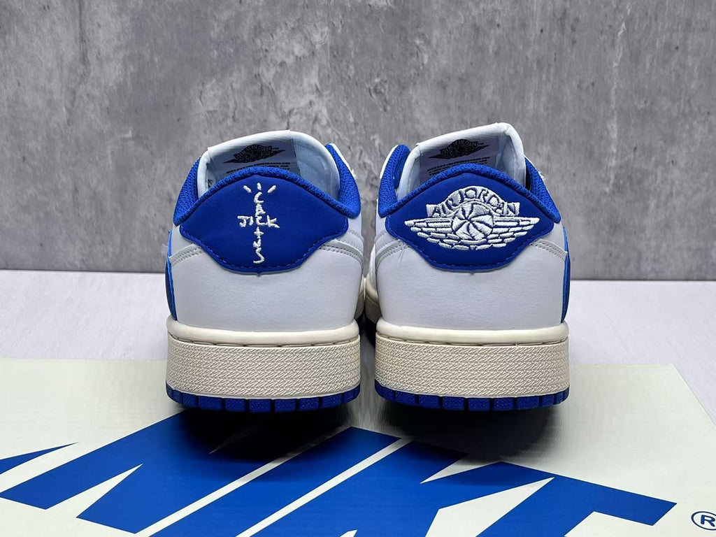 Fragment Design x Travis Scott x Air Jordan 1 Low OG SP 'Sail Military Blue' 2025