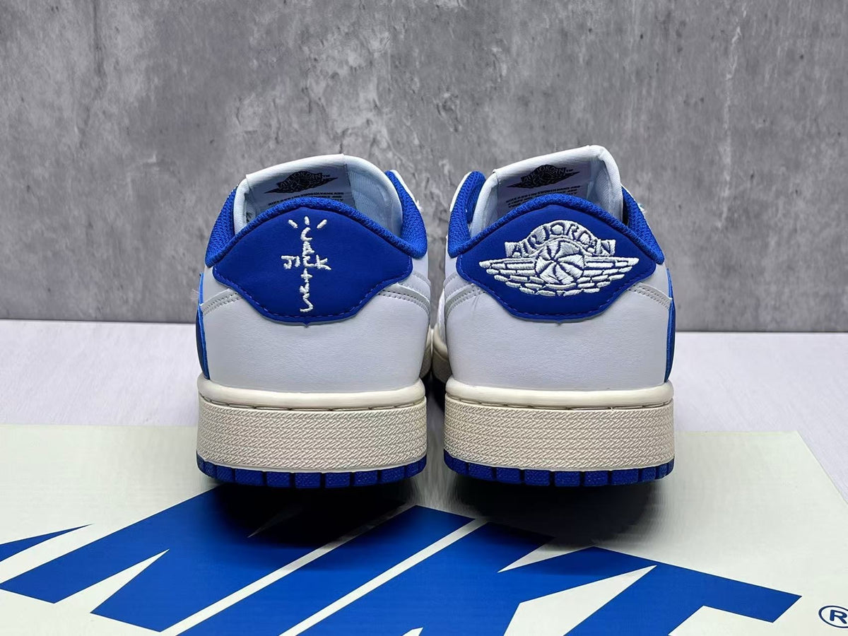 Fragment Design x Travis Scott x Air Jordan 1 Low OG SP 'Sail Military Blue' 2025