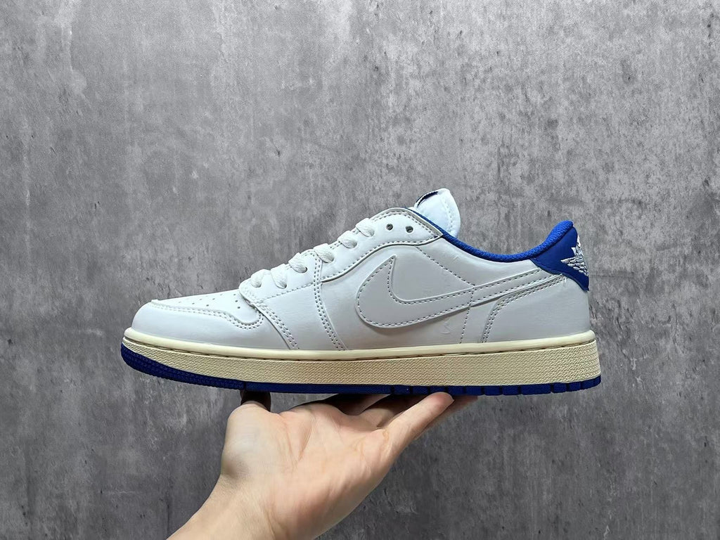 Fragment Design x Travis Scott x Air Jordan 1 Low OG SP 'Sail Military Blue' 2025