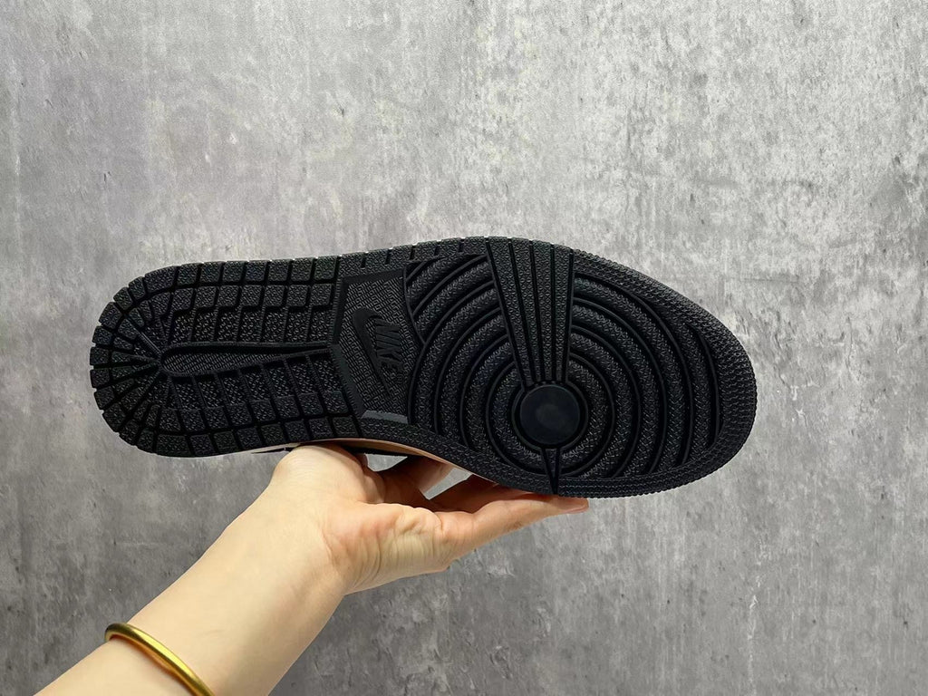Air Jordan 1 D Black and Beige Pattern