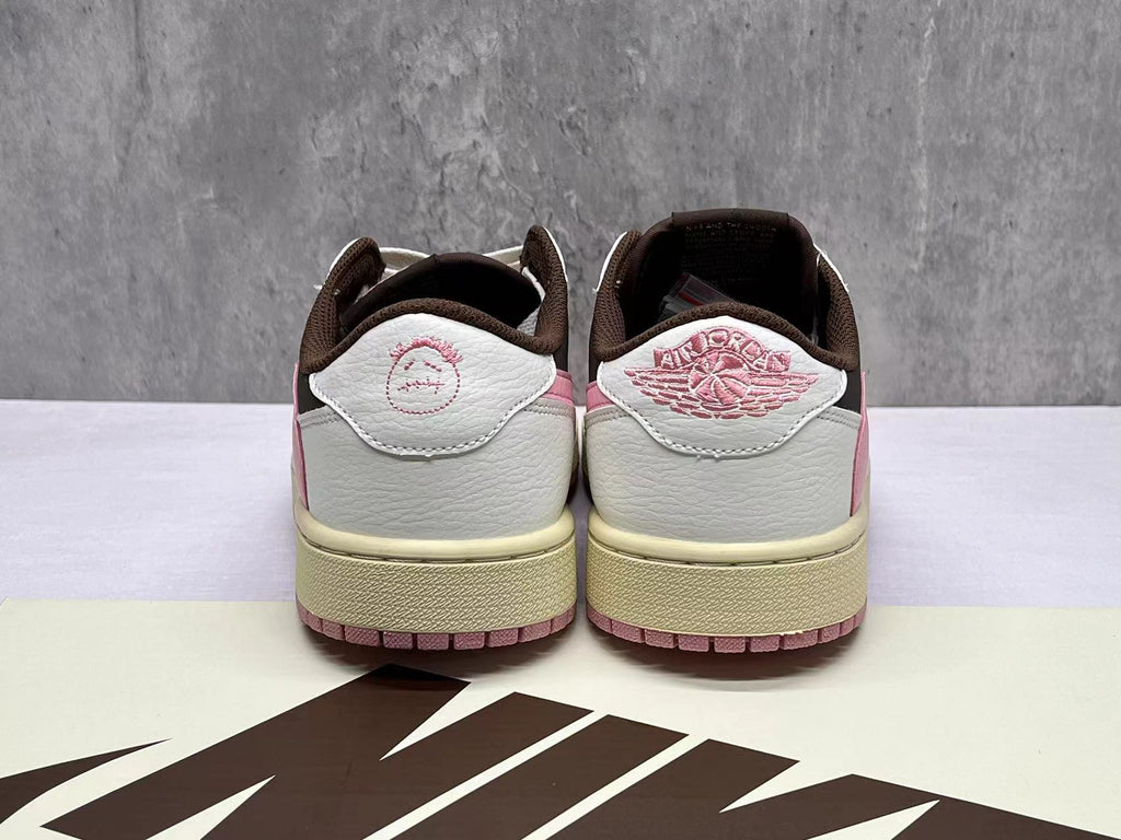 Travis Scott x Air Jordan 1 Retro Low OG SP 'Reverse Mocha' Pink