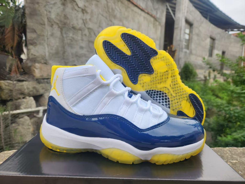 Air Jordan 11 Retro Custom 'Michigan White' Navy/Yellow 2026
