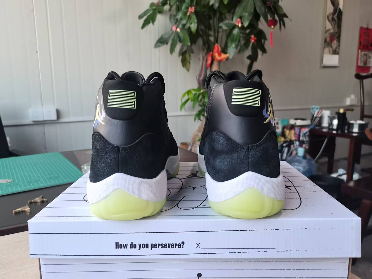 Air Jordan 11 Retro "Inner Beast" Black/Barely Volt (GS)