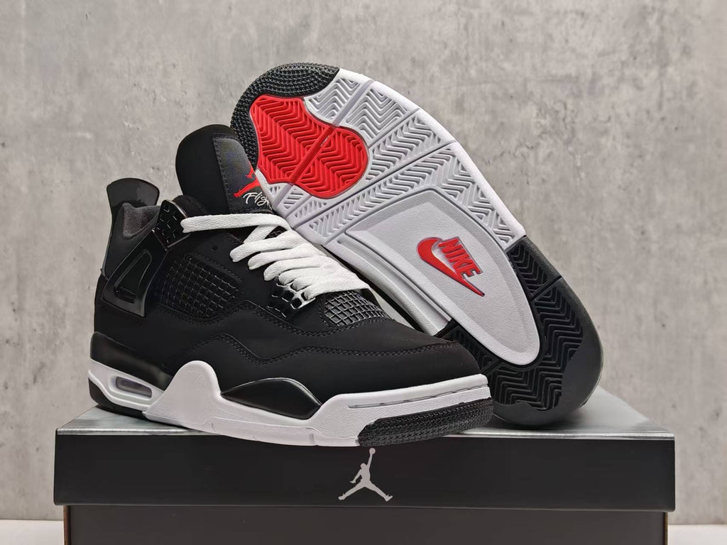 Air Jordan 4 Retro 'Black Suede Red Tongue'