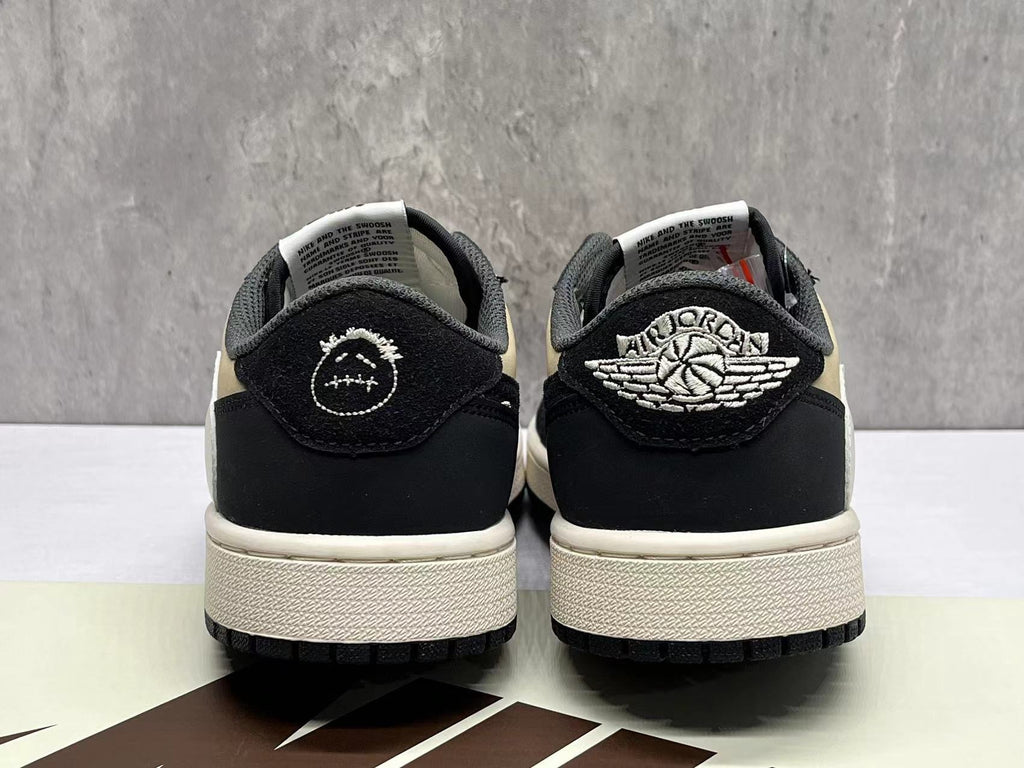 Air Jordan 1 D Black and Beige Pattern