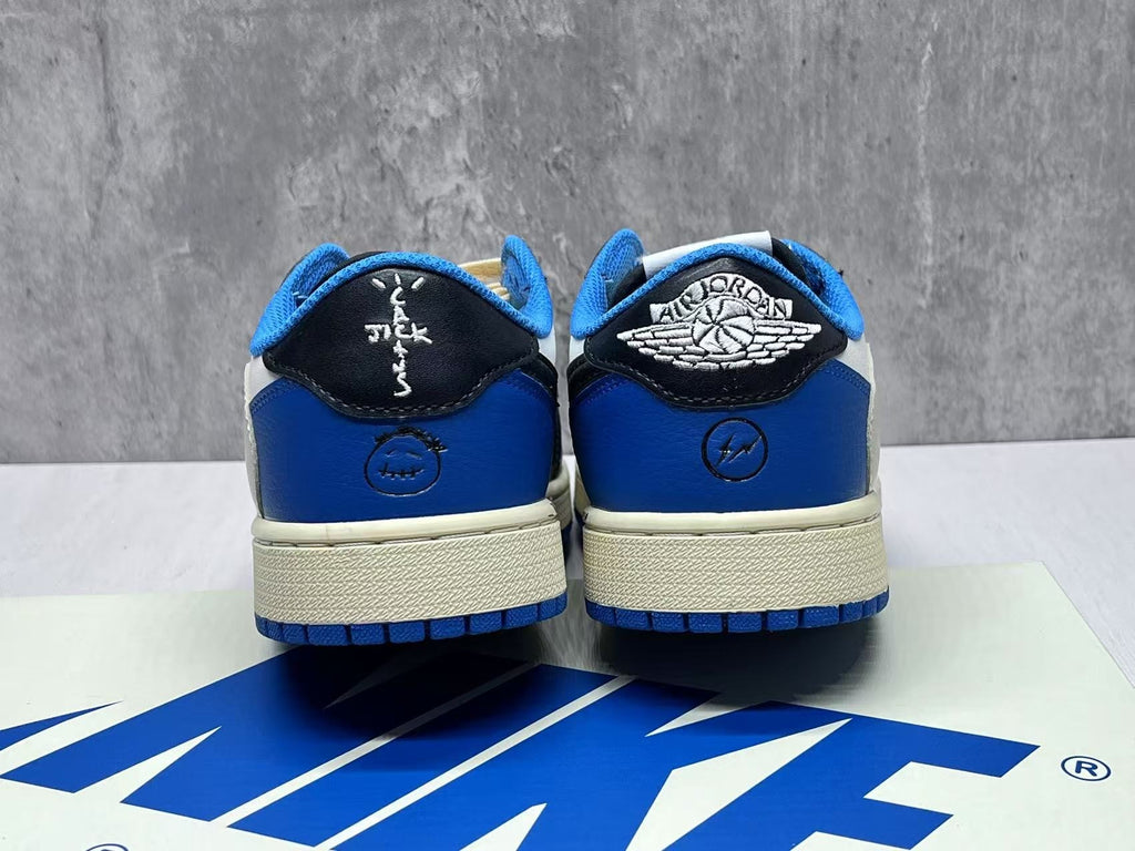 Air Jordan 1 Low 'White/Blue Lightning Reverse Swoosh'