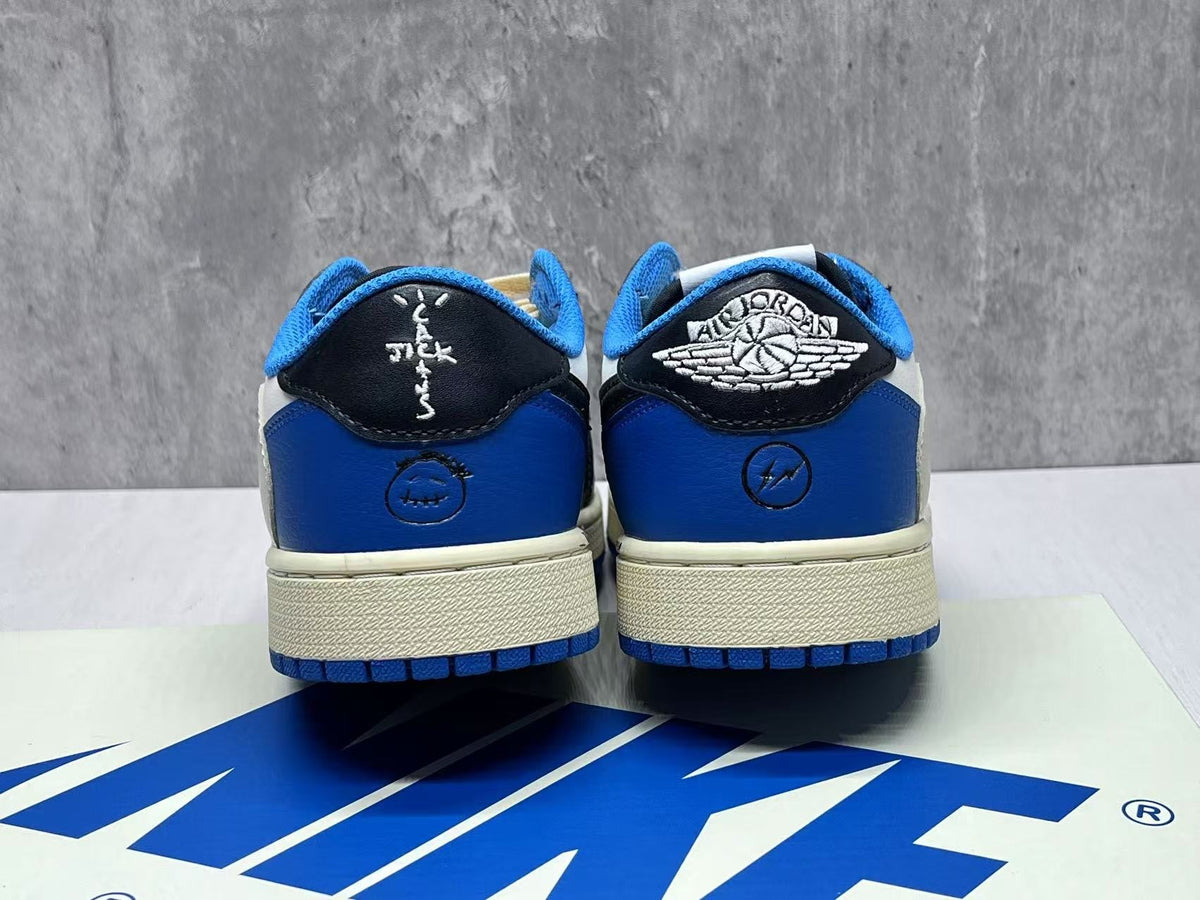 Air Jordan 1 Low 'White/Blue Lightning Reverse Swoosh'
