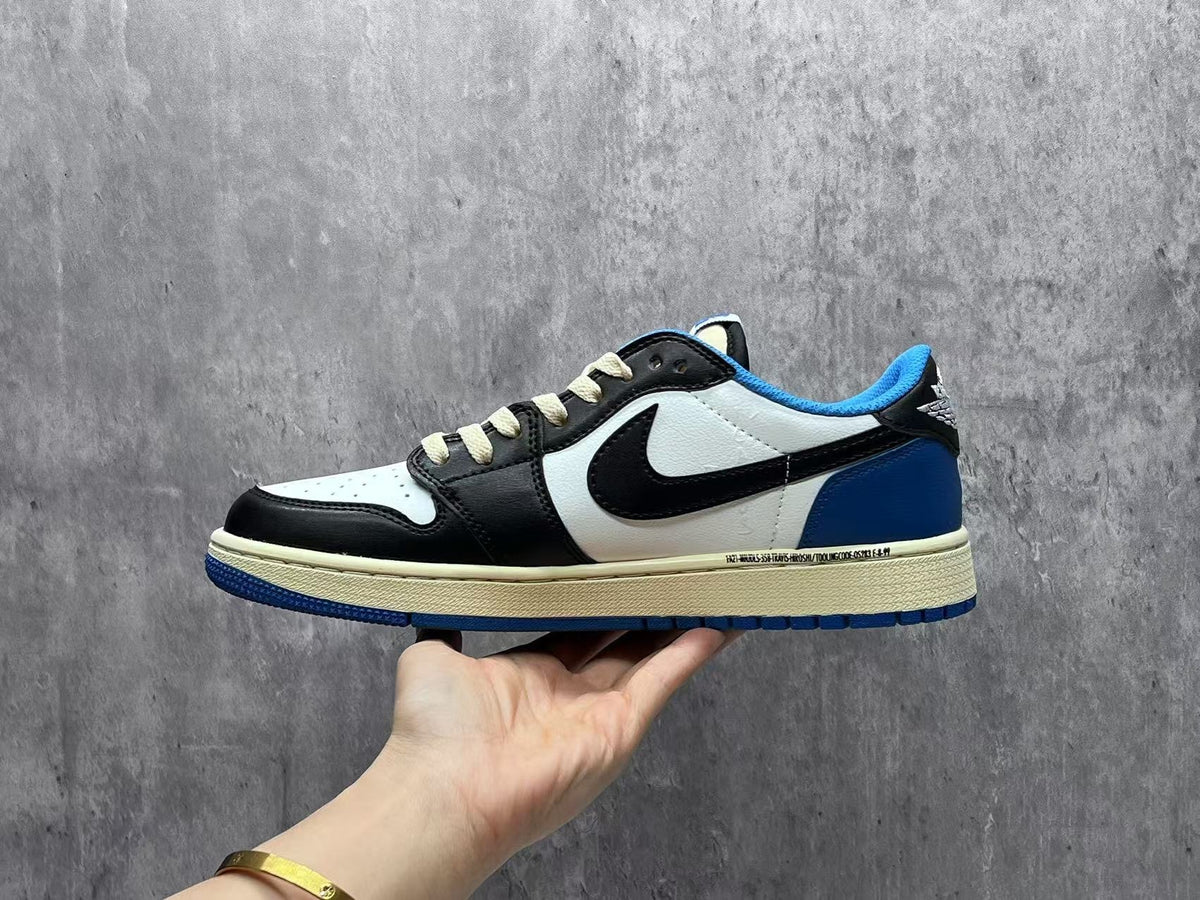 Air Jordan 1 Low 'White/Blue Lightning Reverse Swoosh'