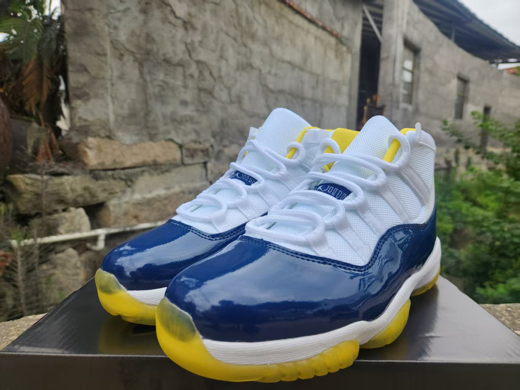 Air Jordan 11 Retro Custom 'Michigan White' Navy/Yellow 2026