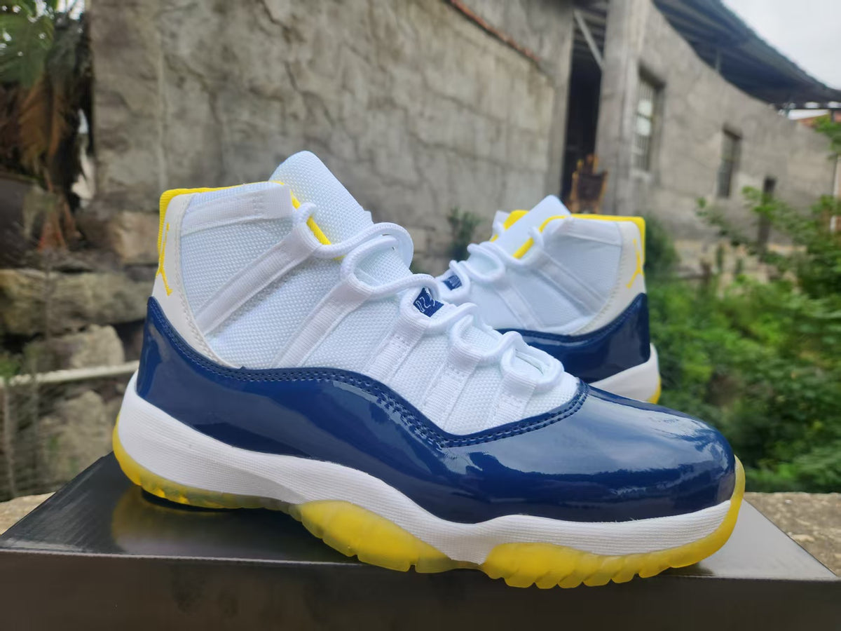 Air Jordan 11 Retro Custom 'Michigan White' Navy/Yellow 2026